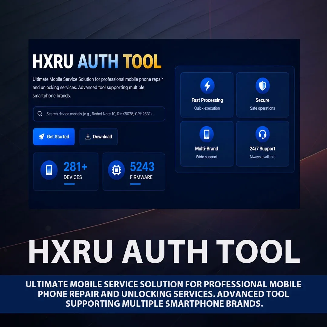 HXRU Auth Tool [New User]– Flash | FRP | Mi Account Unlock