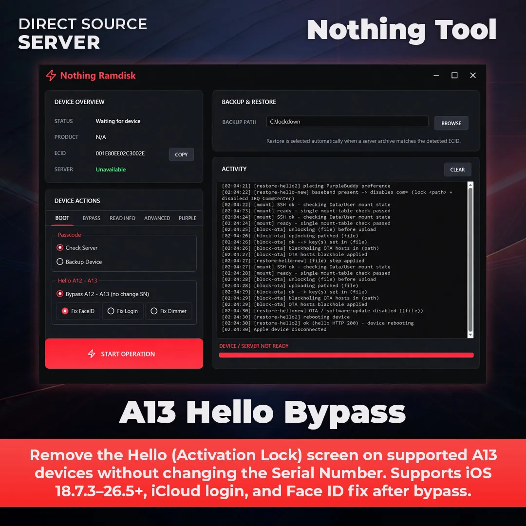 A13 Nothing Tool Bypass Hello [ IP 11 11 Pro 11 Pro Max SE2 9th ] No Refund Wrong Order